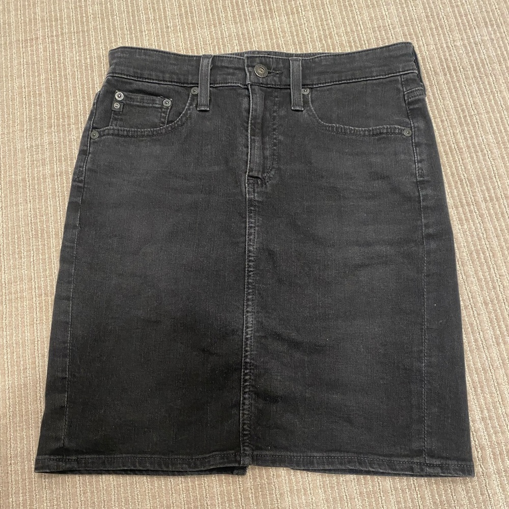 AG Adriano Goldschmied Classic Black Denim Pencil Skirt- size 26.